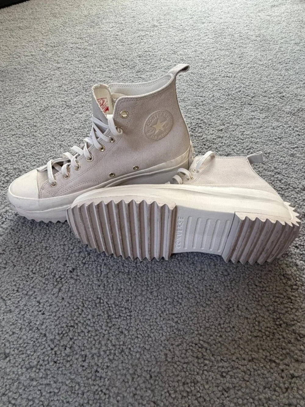 Converse Run Star Hike Platform in Earthy Neutrals - Men's Size 10.5 - Suede EUC - Picture 4 of 15